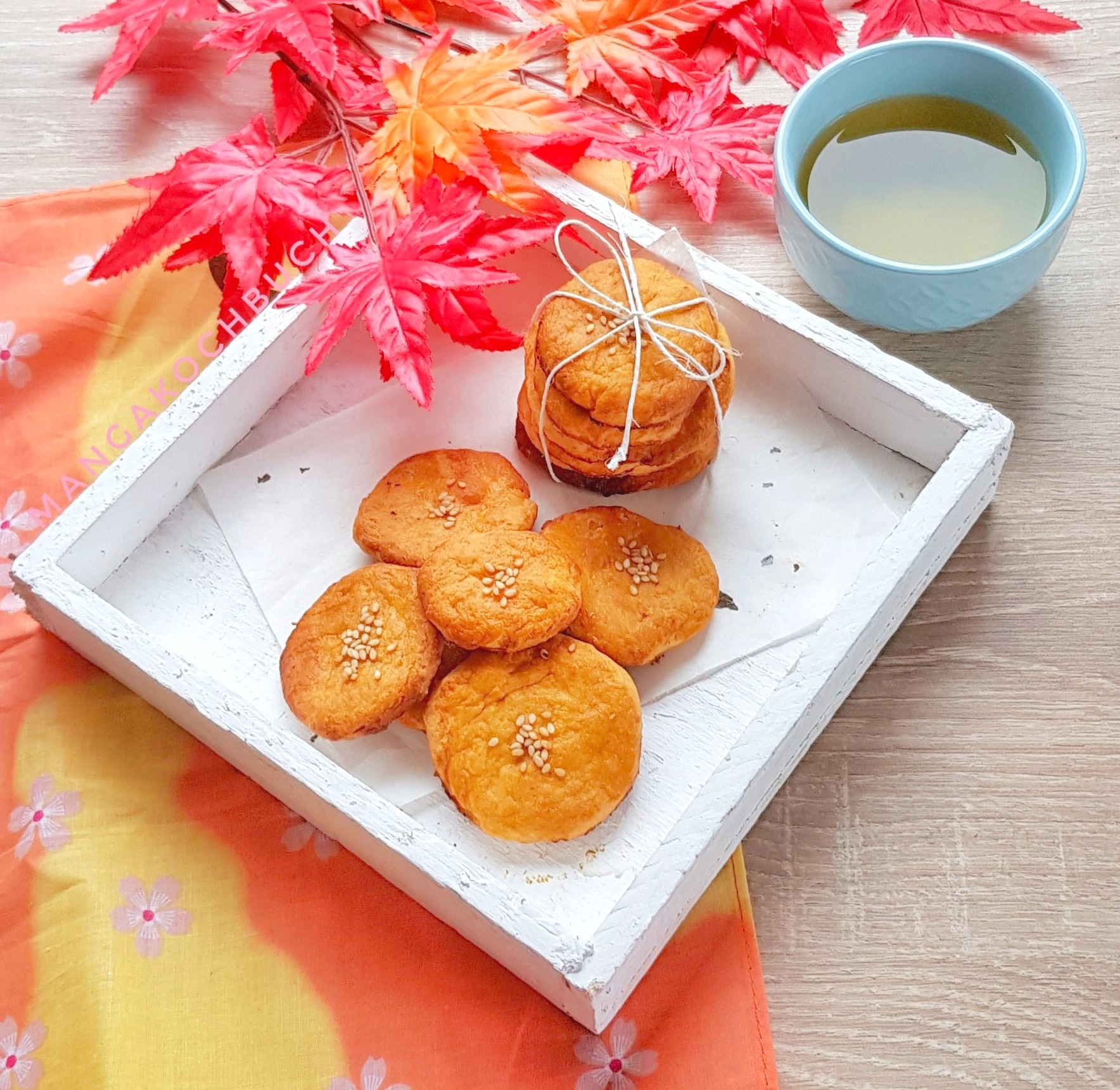 Rezept japanische Süßkartoffel Plätzchen als Teegebäck Daigaku Imo Kukki 大学芋クッキー